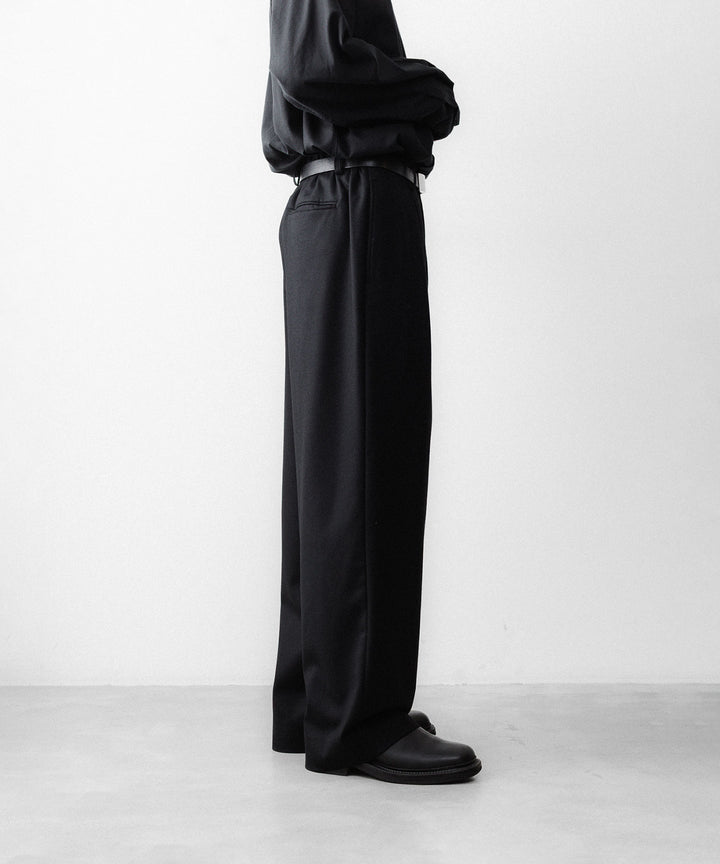 ssstein(シュタイン)のWOOL FLANNEL EASY WIDE TROUSERS - BLACKの公式通販サイトsession福岡セレクトショップ