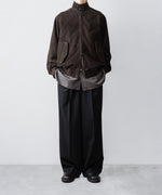 画像をギャラリービューアに読み込む, ssstein(シュタイン)のCOW NUBUCK SWING TOP JACKET - DARK BROWNの公式通販サイトsession福岡セレクトショップ
