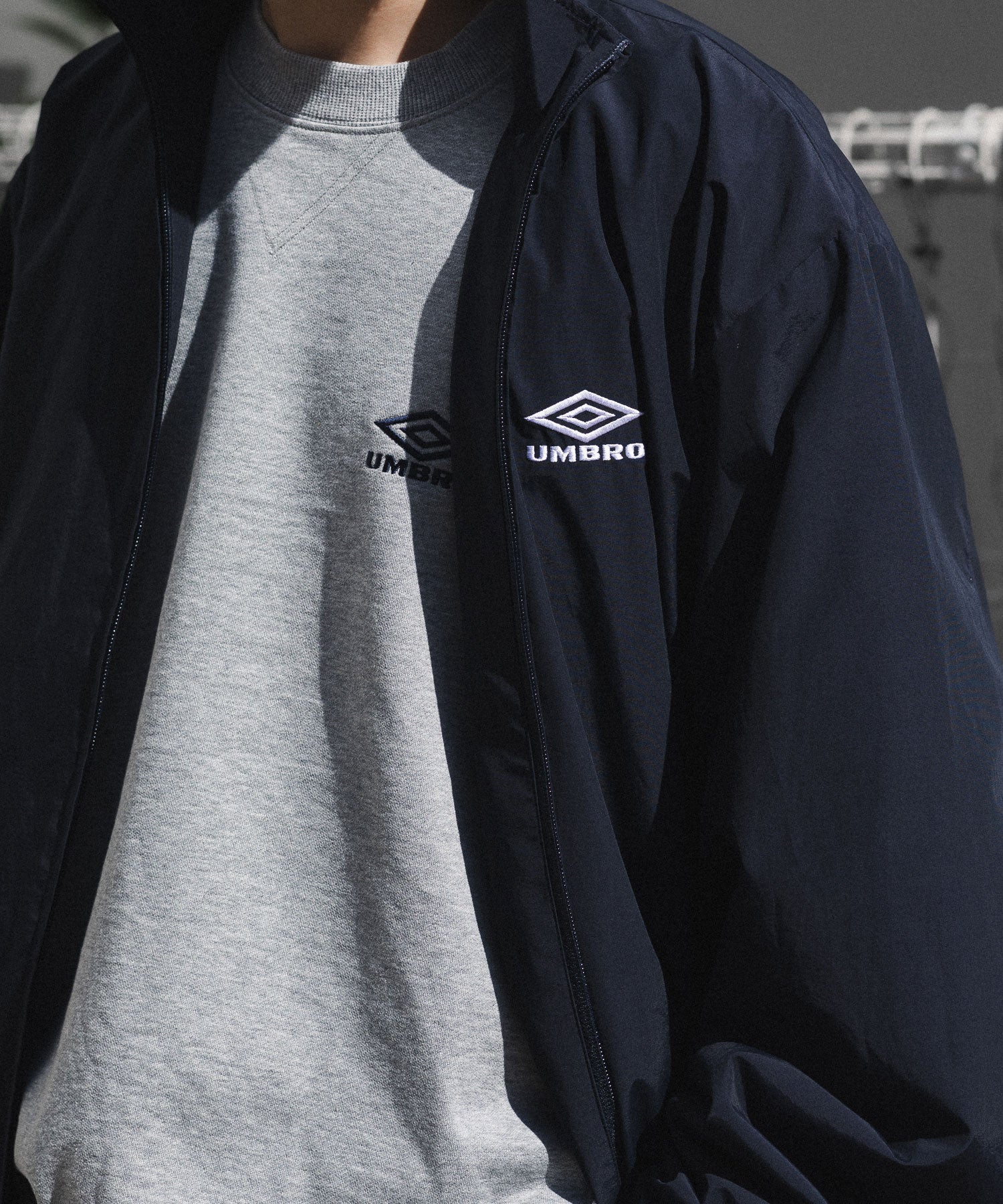 【ssstein × UMBRO】HIGH GAUGE COTTON SWEAT LS - GREY