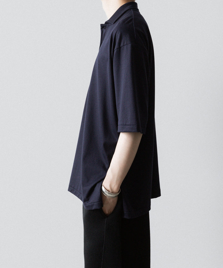 INTÉRIM(インテリム)の HYPER BIG HIGH GAUGE SUVIN JERSEY POLO SHIRT - ROYAL D.PURPLEの公式通販サイトsession福岡セレクトショップ