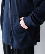 画像をギャラリービューアに読み込む, WWW WRAPINKNOT wool wearのZIP HOODIEのNAVY 公式通販サイトsession福岡セレクトショップ
