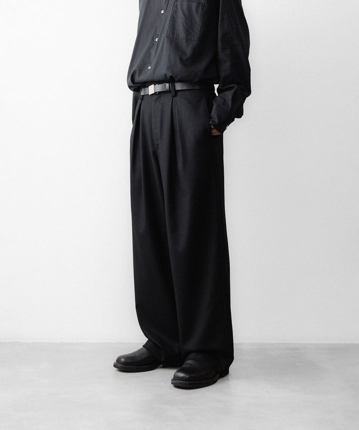 ssstein(シュタイン)のWOOL FLANNEL EASY WIDE TROUSERS - BLACKの公式通販サイトsession福岡セレクトショップ