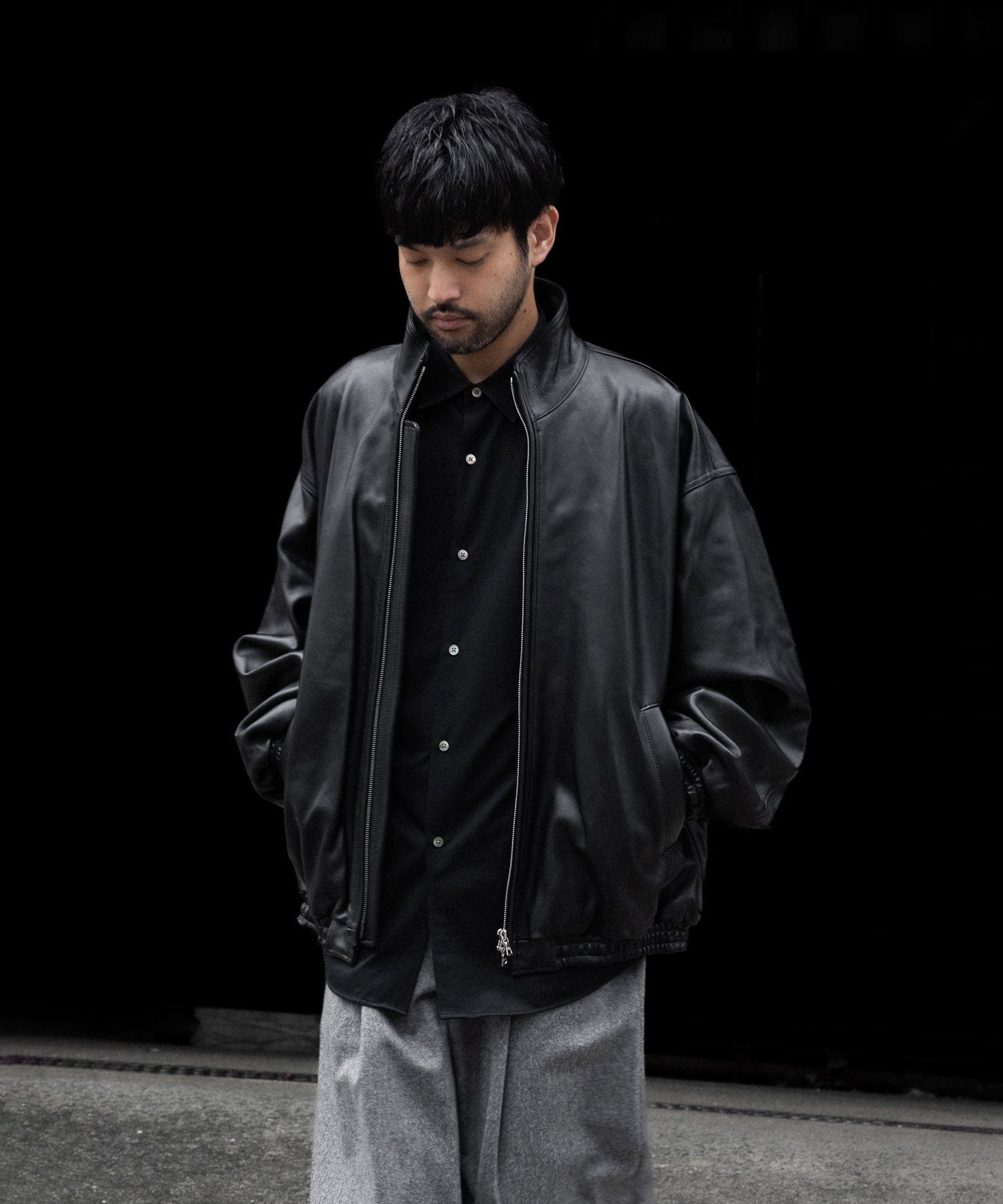 ssstein(シュタイン)のSHEEP LEATHER STAND COLLAR JACKET - BLACKの公式通販サイトsession福岡セレクトショップ