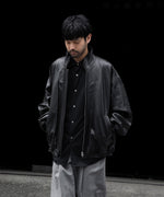 画像をギャラリービューアに読み込む, ssstein(シュタイン)のSHEEP LEATHER STAND COLLAR JACKET - BLACKの公式通販サイトsession福岡セレクトショップ
