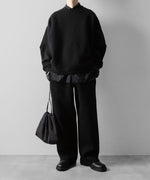 画像をギャラリービューアに読み込む, ssstein(シュタイン)のCOTTON DOUBLE KNIT TWIST SEAM PANTS - BLACKの公式通販サイトsession福岡セレクトショップ
