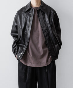 CODA / コーダ】BLACK SYNTHETIC LEATHER CLUB JACKET - BLACK | 公式