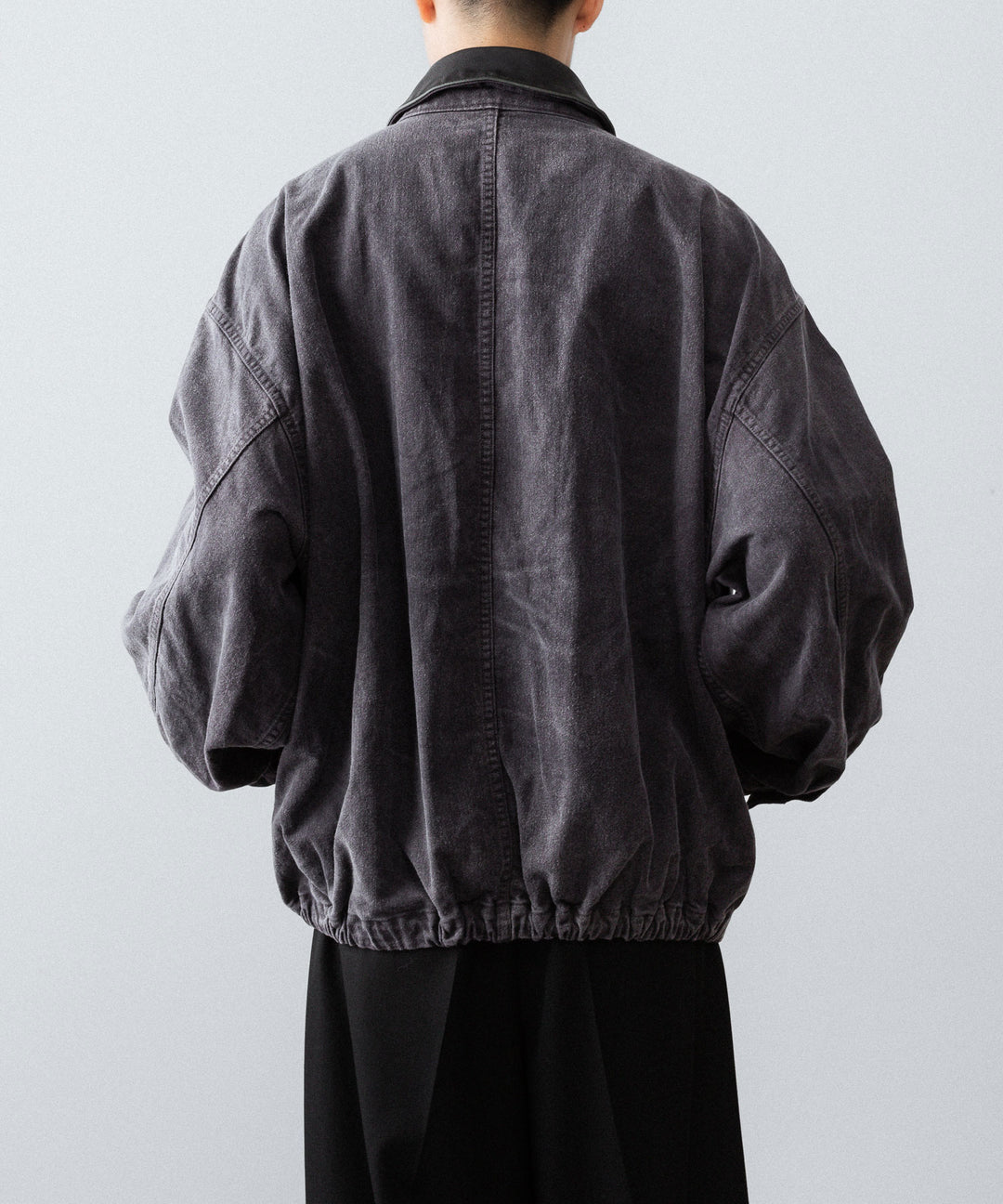 【ssstein】SULFUR DYED WHIP CORD VINTAGE ZIP JACKET - BLACK