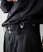 画像をギャラリービューアに読み込む, INTÉRIM インテリムのSILK LINEN "BOURGERON" FRENCH WORK TROUSERのBLACK 公式通販サイトsession福岡セレクトショップ
