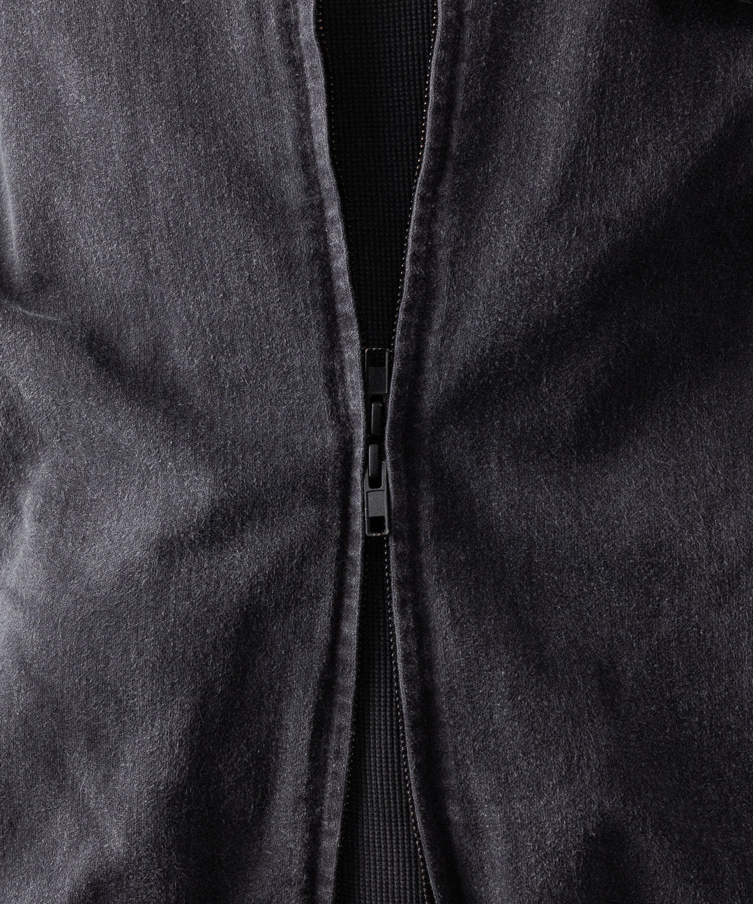 【ssstein】SULFUR DYED WHIP CORD VINTAGE ZIP JACKET - BLACK