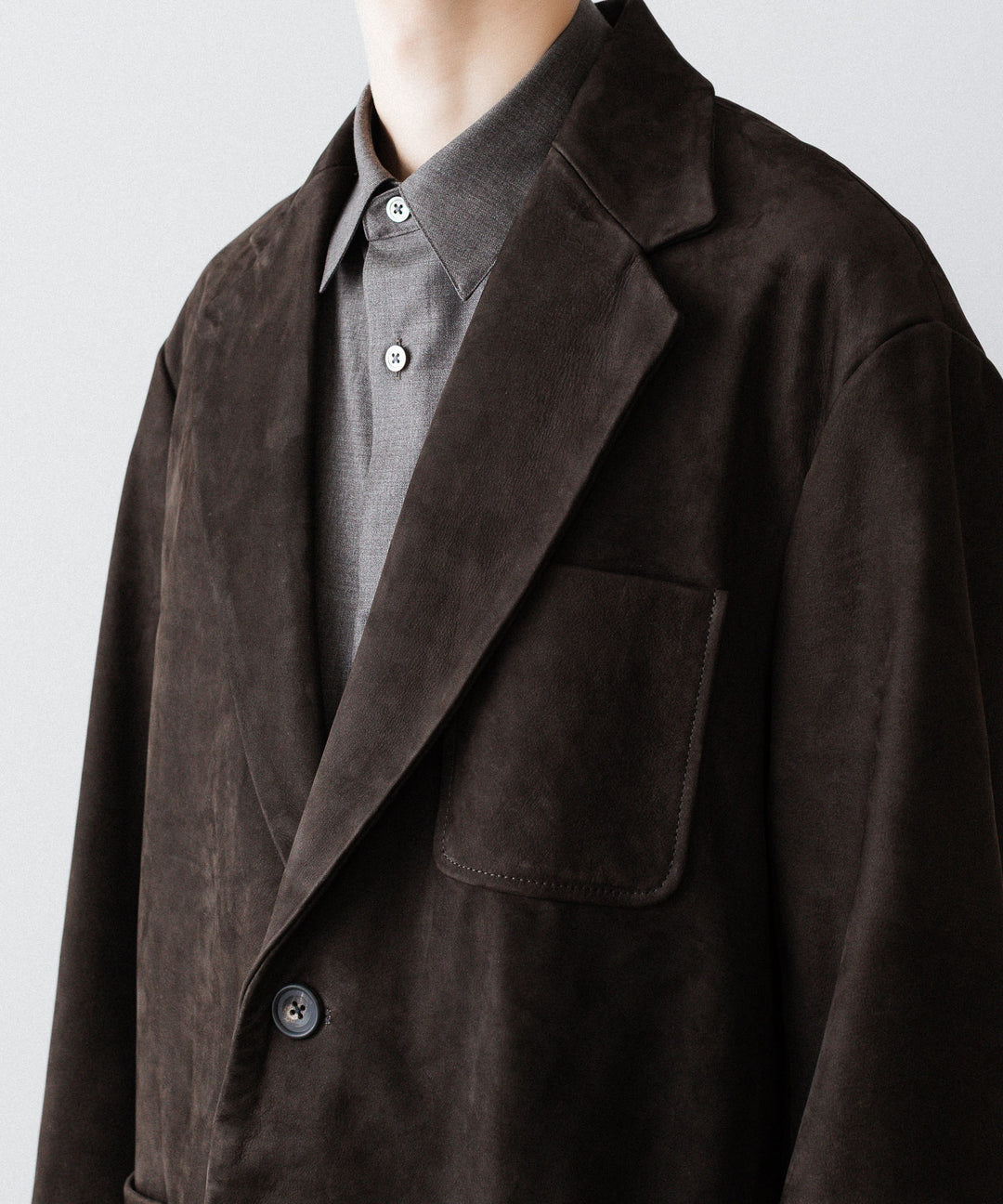 ssstein(シュタイン)のCOW NUBUCK BLAZER - DARK BROWNの公式通販サイトsession福岡セレクトショップ
