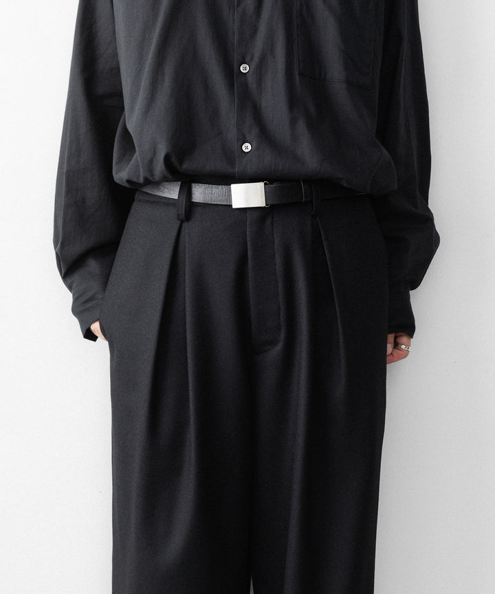 ssstein(シュタイン)のWOOL FLANNEL EASY WIDE TROUSERS - BLACKの公式通販サイトsession福岡セレクトショップ