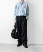 画像をギャラリービューアに読み込む, INTÉRIM インテリムのSILK LINEN "BOURGERON" FRENCH WORK TROUSERのBLACK 公式通販サイトsession福岡セレクトショップ
