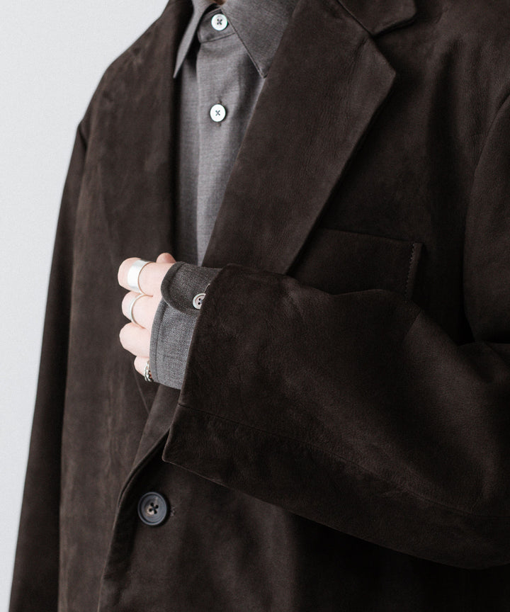 ssstein(シュタイン)のCOW NUBUCK BLAZER - DARK BROWNの公式通販サイトsession福岡セレクトショップ
