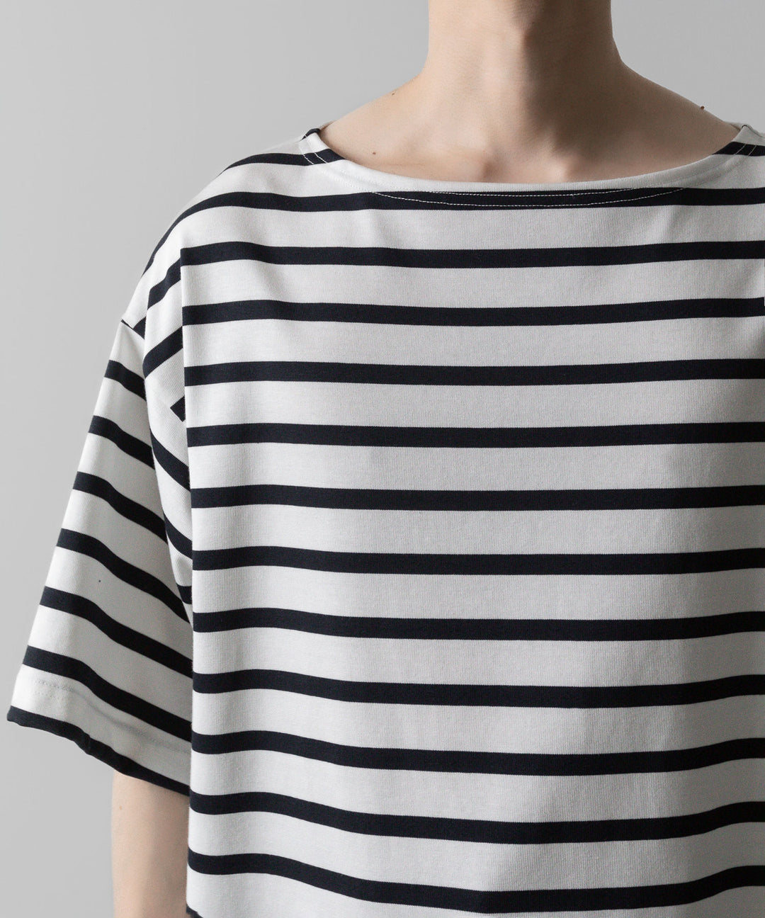 INTÉRIM - インテリムのHYPER BIG SUVIN GIZA BASQUE BORDER H/S SHIRT - WHITE×NAVY公式通販サイトsession福岡セレクトショップ