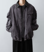 画像をギャラリービューアに読み込む, 【ssstein】SULFUR DYED WHIP CORD VINTAGE ZIP JACKET - BLACK
