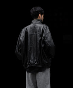ssstein / シュタイン】SHEEP LEATHER STAND COLLAR JACKET - BLACK