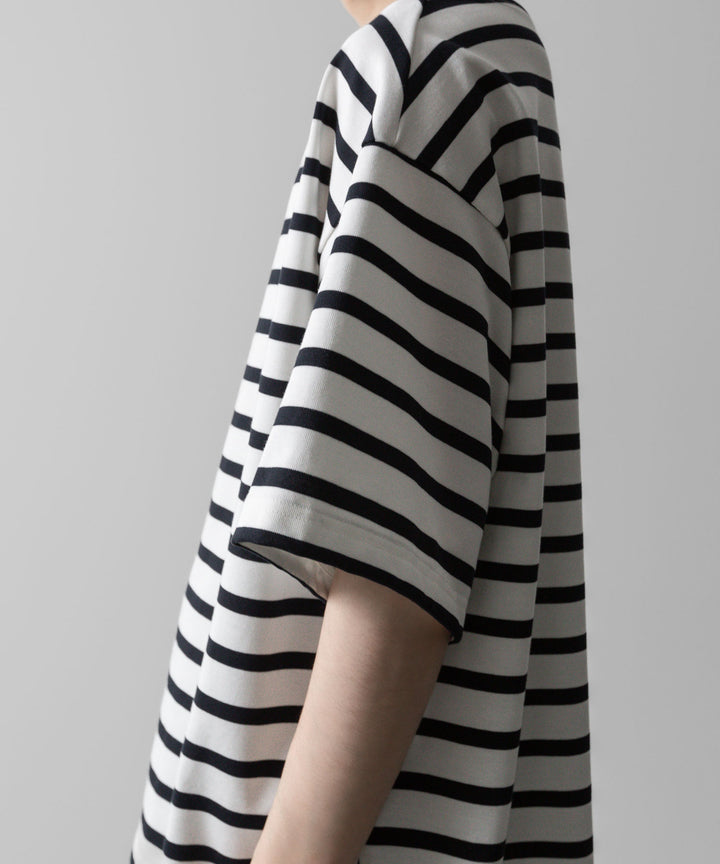 INTÉRIM - インテリムのHYPER BIG SUVIN GIZA BASQUE BORDER H/S SHIRT - WHITE×NAVY公式通販サイトsession福岡セレクトショップ