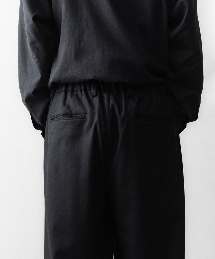 ssstein(シュタイン)のWOOL FLANNEL EASY WIDE TROUSERS - BLACKの公式通販サイトsession福岡セレクトショップ