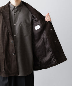 ssstein / シュタイン】COW NUBUCK BLAZER - DARK BROWN | 公式通販