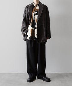 ssstein(シュタイン)の24AWコレクション EASY WIDE TROUSERS (2/72梳毛フラノ) - BLACK 公式通販サイトsession福岡セレクトショップ