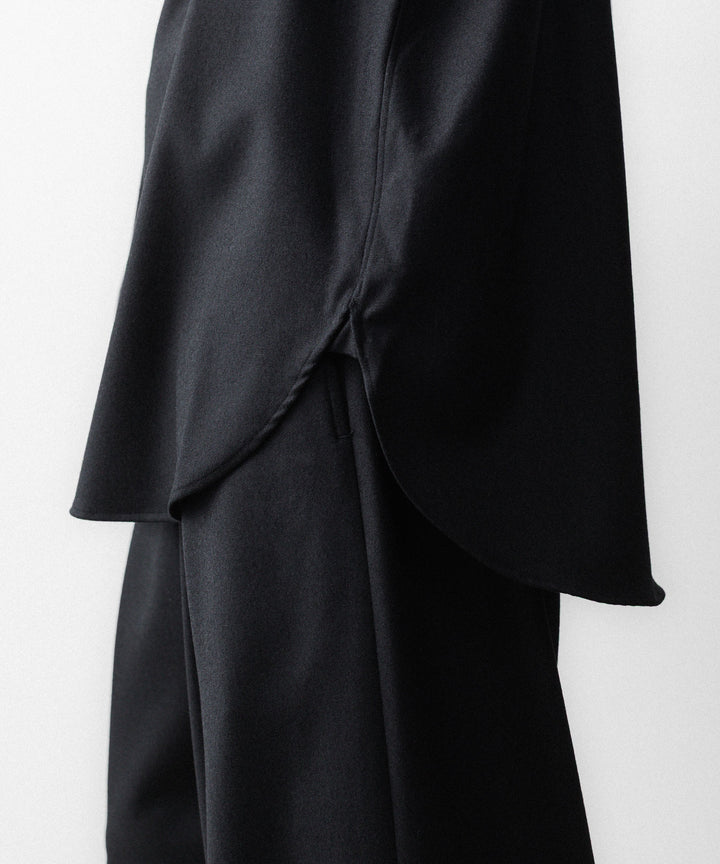 ssstein(シュタイン)のWOOL FLANNEL OVERSIZED SKIPPER SHIRT - BLACKの公式通販サイトsession福岡セレクトショップ