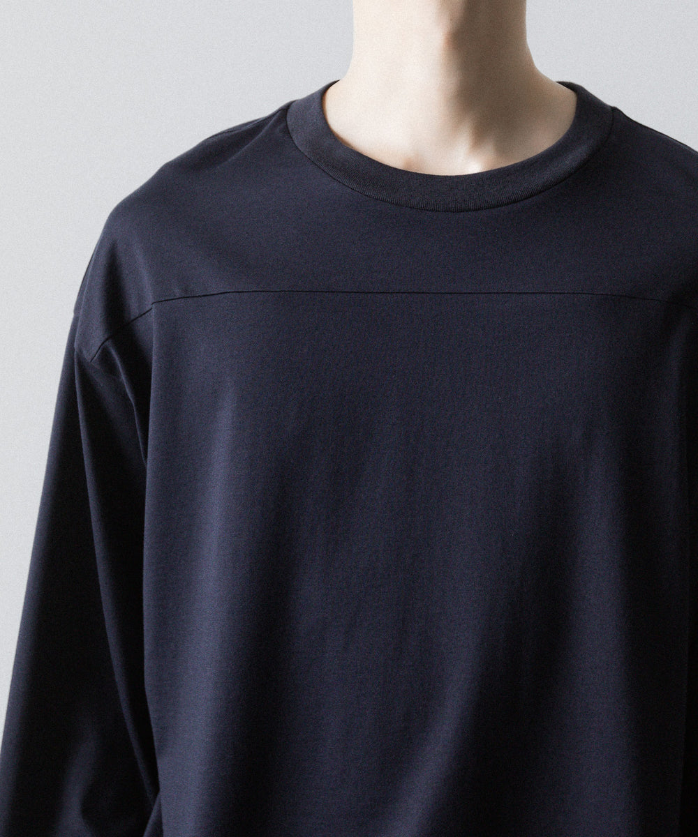 INTÉRIM(インテリム)の HYPER BIG HIGH GAUGE SUVIN JERSEY L/S FOOTBALL TEE - ROYAL D.PURPLEの公式通販サイトsession福岡セレクトショップ