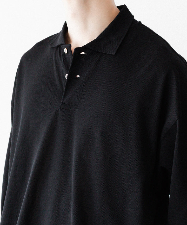 INTÉRIM - インテリムのHIGH GAUGE SEA ISLAND PIQUE HYPER BIG LONG POLOのBLACK公式通販サイトsession福岡セレクトショップ