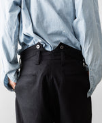 画像をギャラリービューアに読み込む, INTÉRIM インテリムのSILK LINEN "BOURGERON" FRENCH WORK TROUSERのBLACK 公式通販サイトsession福岡セレクトショップ
