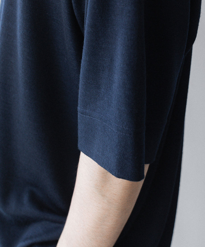 WWW WRAPINKNOT wool wearのS/S POLO SHIRTのNAVY 公式通販サイトsession福岡セレクトショップ