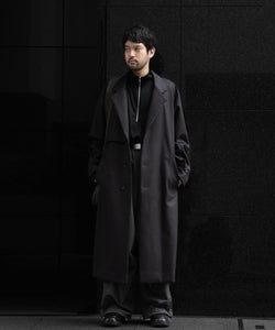 【ssstein】LAY CHESTER COAT - DARK CHARCOAL