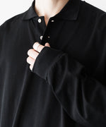 画像をギャラリービューアに読み込む, INTÉRIM - インテリムのHIGH GAUGE SEA ISLAND PIQUE HYPER BIG LONG POLOのBLACK公式通販サイトsession福岡セレクトショップ
