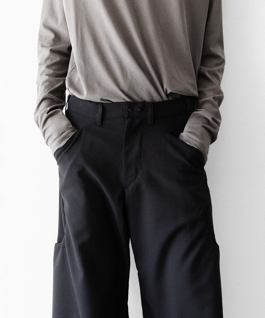 OPPOSE DUALITY オポーズデュアリティのSUB ONG WOOL TRSのBLACKのBLACK 公式通販サイトsession福岡セレクトショップ