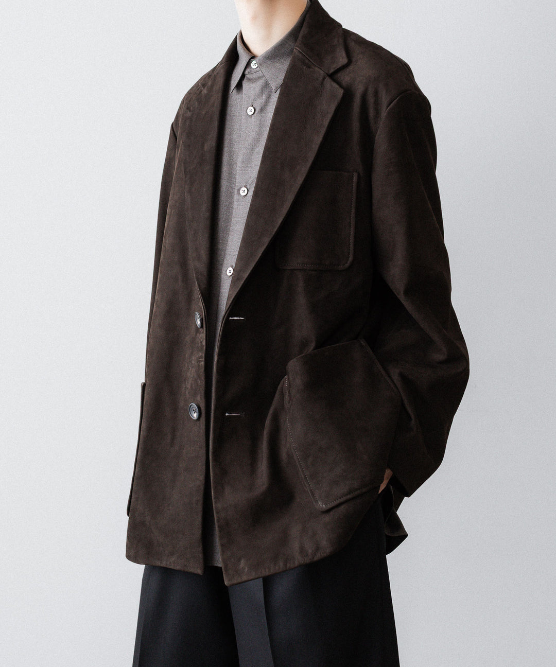 ssstein(シュタイン)のCOW NUBUCK BLAZER - DARK BROWNの公式通販サイトsession福岡セレクトショップ