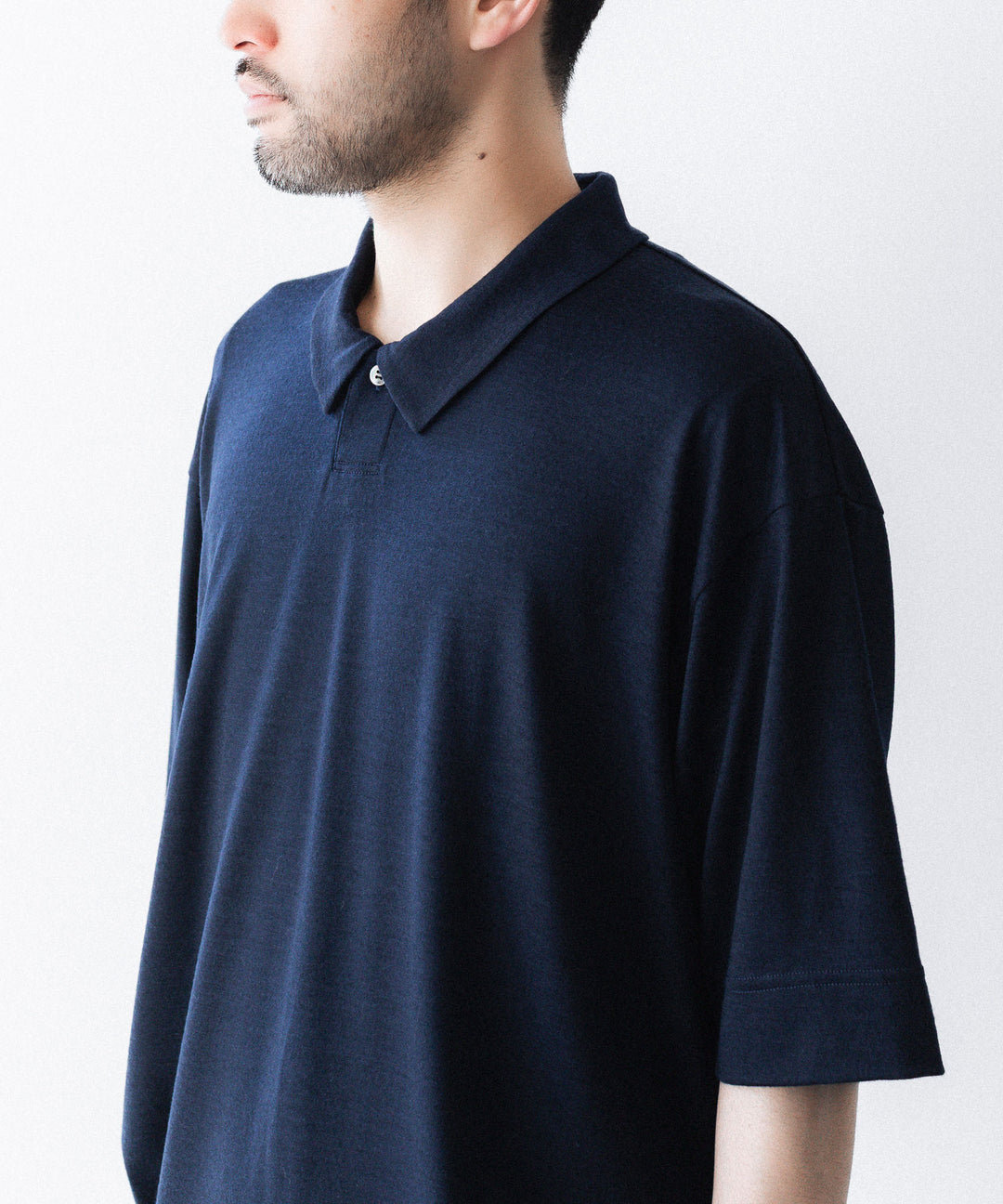 WWW WRAPINKNOT wool wearのS/S POLO SHIRTのNAVY 公式通販サイトsession福岡セレクトショップ