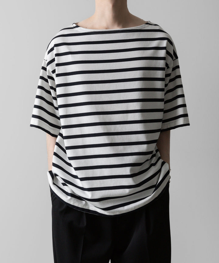 INTÉRIM - インテリムのHYPER BIG SUVIN GIZA BASQUE BORDER H/S SHIRT - WHITE×NAVY公式通販サイトsession福岡セレクトショップ