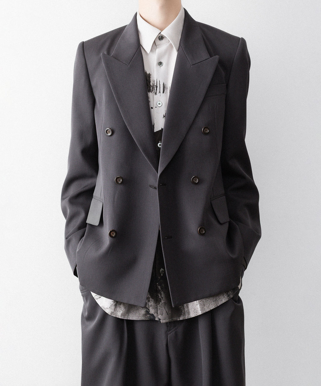 UJOH ウジョーのLOW GORGE PEAKED LAPEL JKTのSTEEL GRAYK公式通販サイトsession福岡セレクトショップ