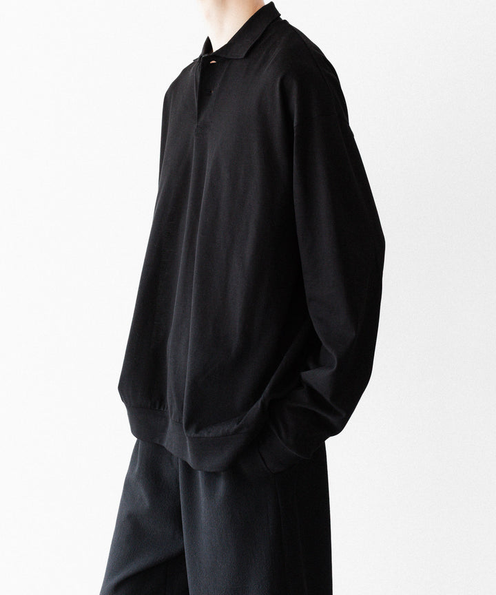 INTÉRIM - インテリムのHIGH GAUGE SEA ISLAND PIQUE HYPER BIG LONG POLOのBLACK公式通販サイトsession福岡セレクトショップ