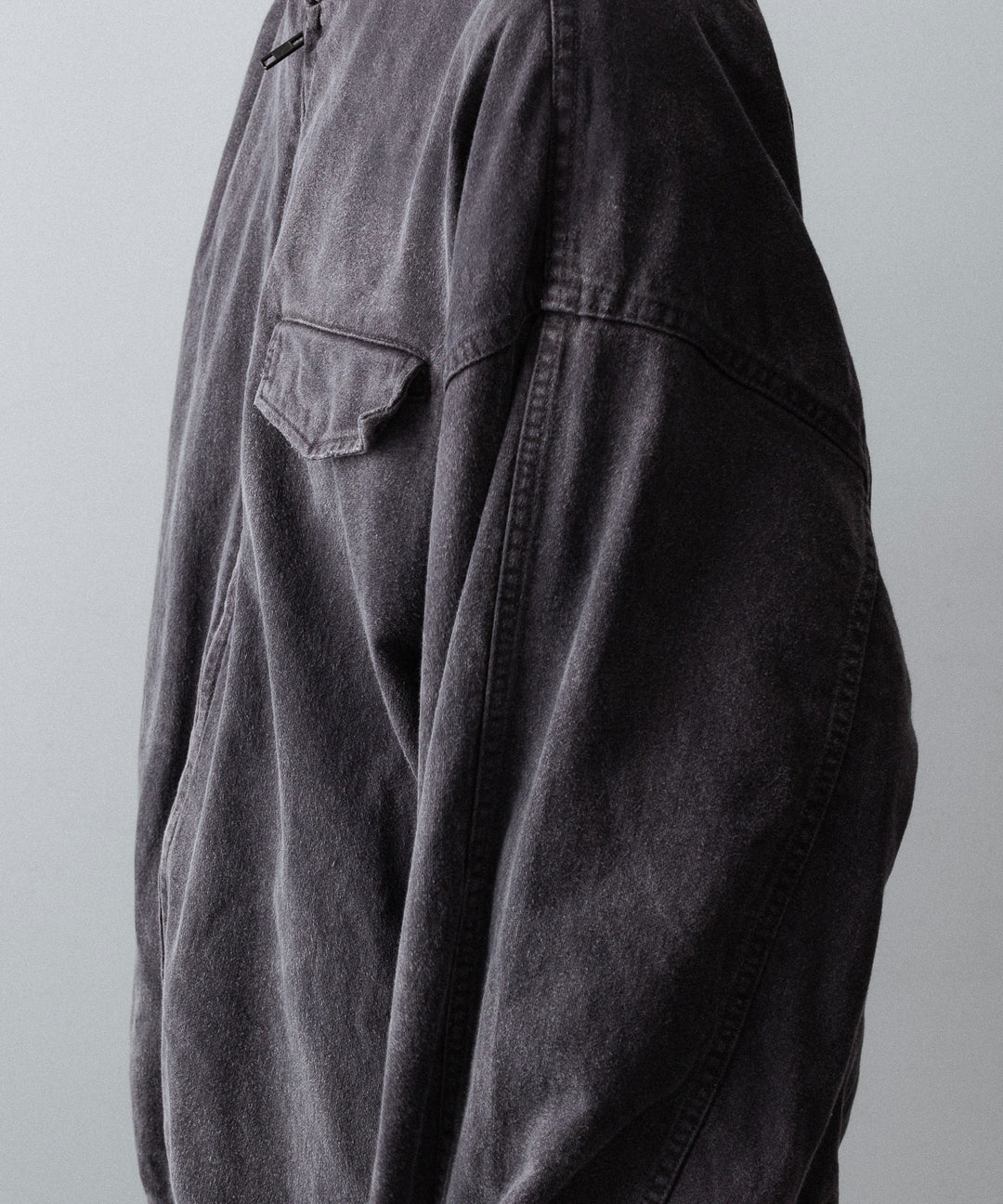 【ssstein】SULFUR DYED WHIP CORD VINTAGE ZIP JACKET - BLACK