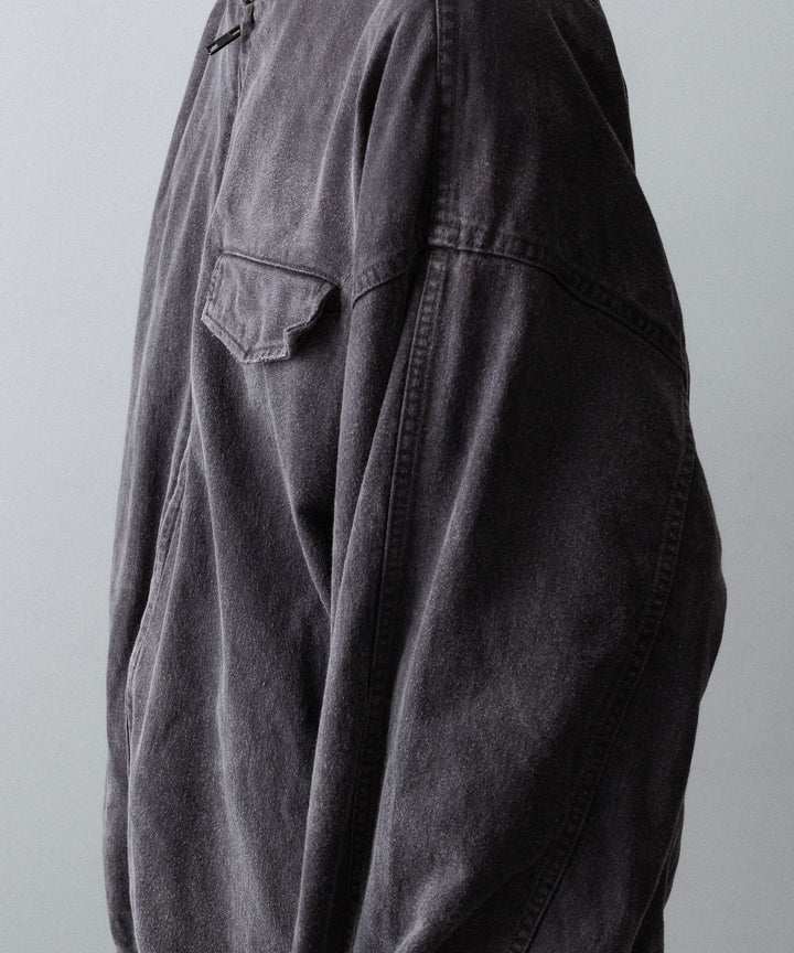 【ssstein】SULFUR DYED WHIP CORD VINTAGE ZIP JACKET - BLACK