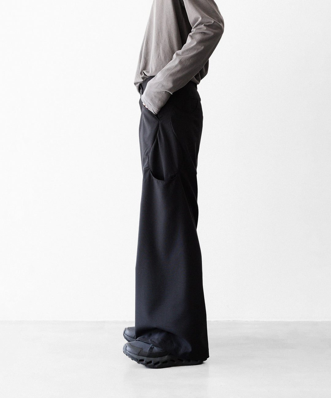 OPPOSE DUALITY オポーズデュアリティのSUB ONG WOOL TRSのBLACKのBLACK 公式通販サイトsession福岡セレクトショップ