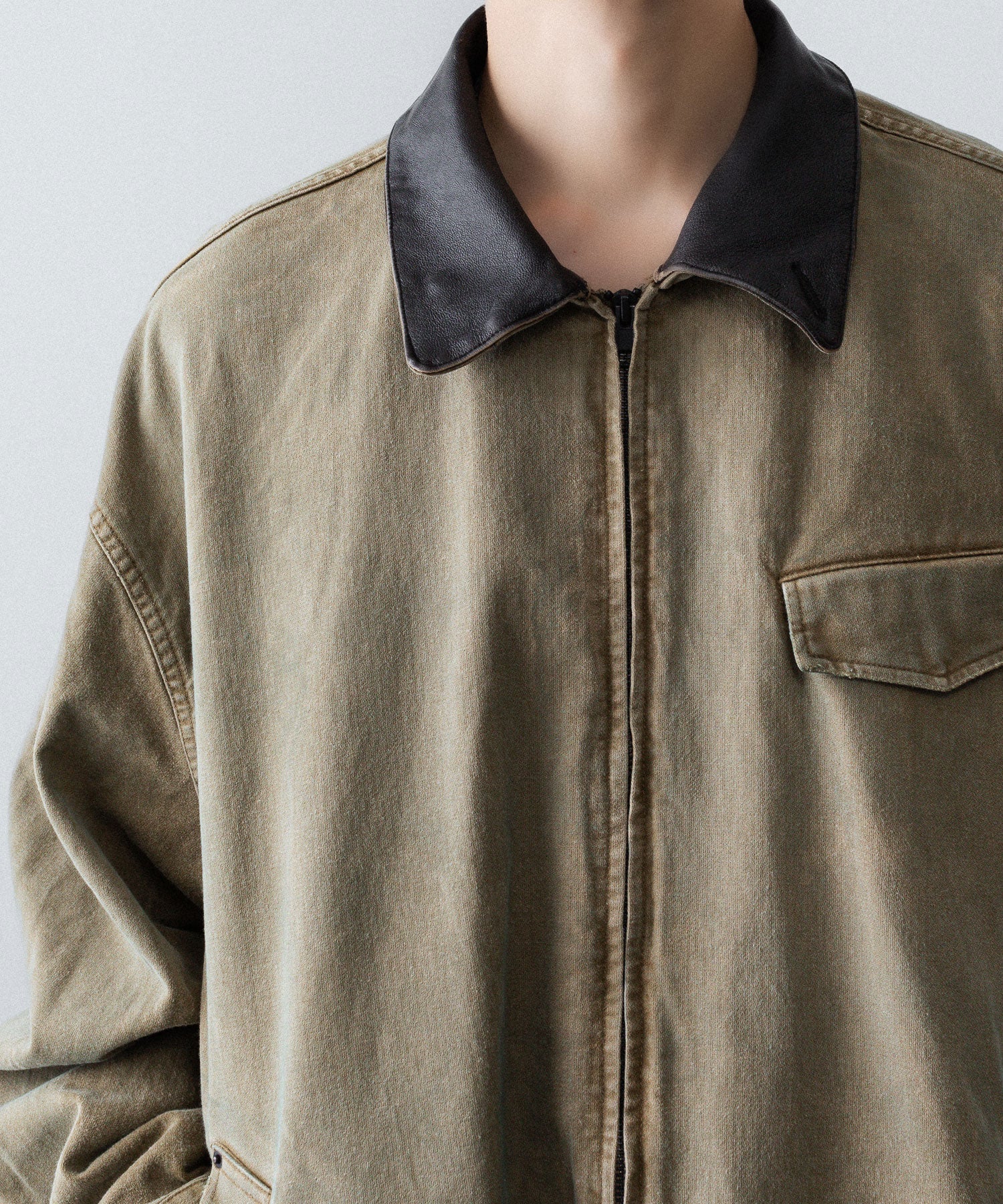 ssstein / シュタイン】SULFUR DYED OXFORD VINTAGE JACKET - KHAKI