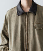 画像をギャラリービューアに読み込む, 【ssstein】SULFUR DYED OXFORD VINTAGE JACKET - KHAKI BEIGE
