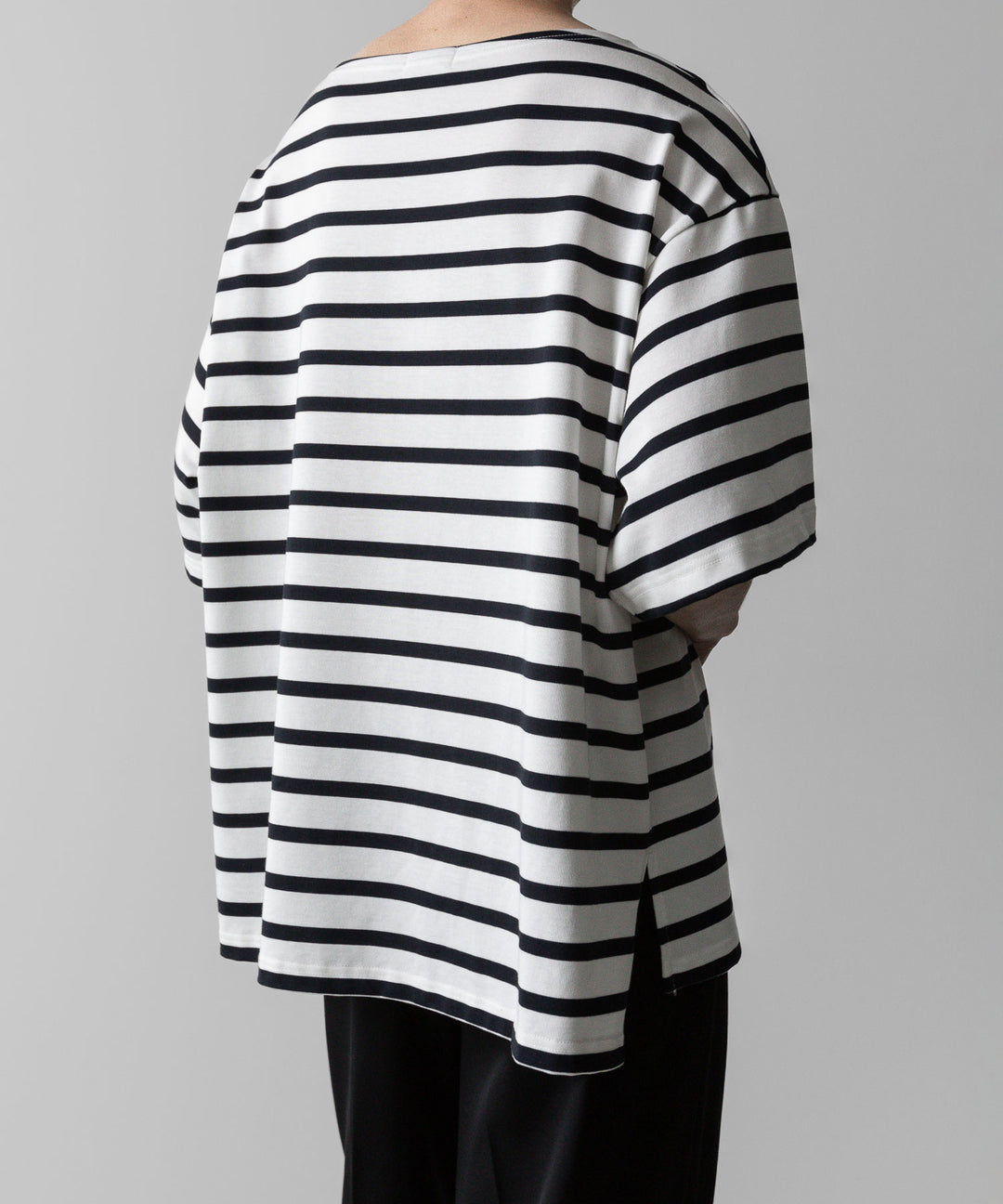 INTÉRIM - インテリムのHYPER BIG SUVIN GIZA BASQUE BORDER H/S SHIRT - WHITE×NAVY公式通販サイトsession福岡セレクトショップ