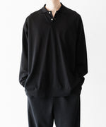 画像をギャラリービューアに読み込む, INTÉRIM - インテリムのHIGH GAUGE SEA ISLAND PIQUE HYPER BIG LONG POLOのBLACK公式通販サイトsession福岡セレクトショップ
