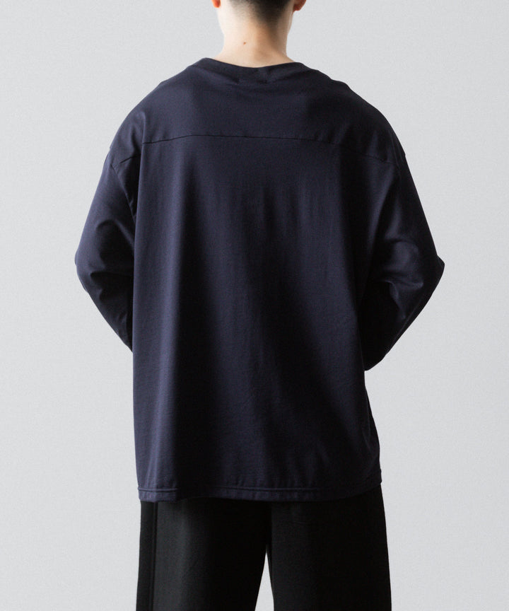 INTÉRIM(インテリム)の HYPER BIG HIGH GAUGE SUVIN JERSEY L/S FOOTBALL TEE - ROYAL D.PURPLEの公式通販サイトsession福岡セレクトショップ