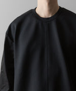 画像をギャラリービューアに読み込む, UJOH(ウジョー)のBLOUSON SLEEVE PULLOVER - BLACKの公式通販サイトsession福岡セレクトショップ
