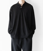 画像をギャラリービューアに読み込む, INTÉRIM - インテリムのHIGH GAUGE SEA ISLAND PIQUE HYPER BIG LONG POLOのBLACK公式通販サイトsession福岡セレクトショップ
