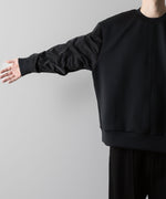 画像をギャラリービューアに読み込む, 【UJOH】 BLOUSON SLEEVE PULLOVER - BLACK
