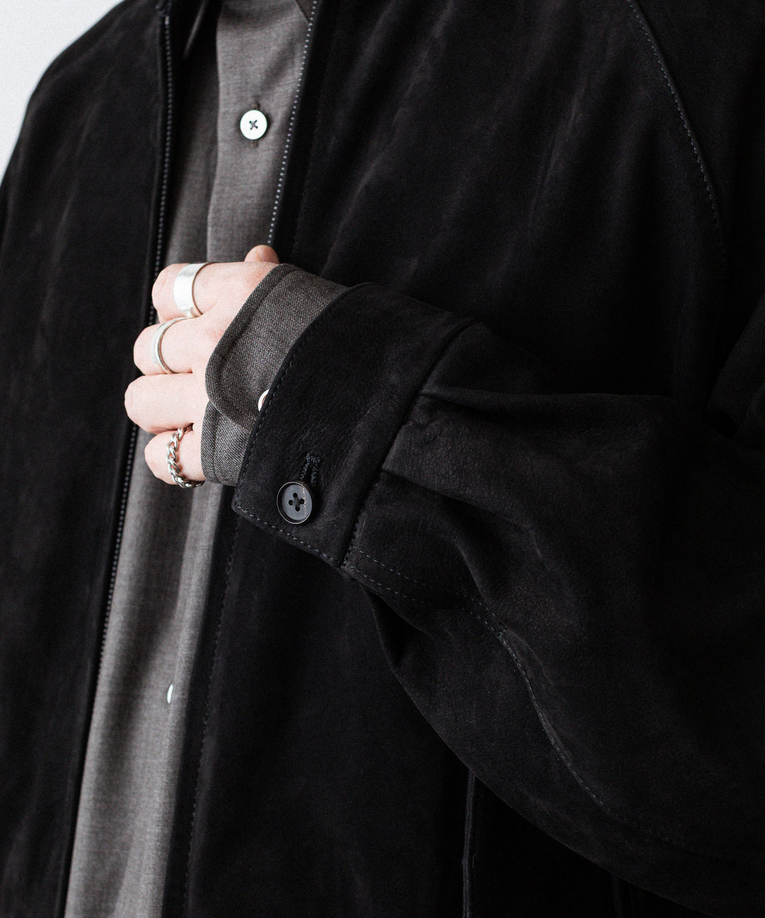 ssstein(シュタイン)のCOW NUBUCK SWING TOP JACKET - BLACKの公式通販サイトsession福岡セレクトショップ