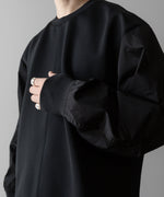 画像をギャラリービューアに読み込む, UJOH(ウジョー)のBLOUSON SLEEVE PULLOVER - BLACKの公式通販サイトsession福岡セレクトショップ
